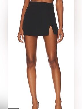 Steve Madden Black Mini Skirt with Front Side Slit